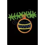   TRONIX D012-K LED kültéri dekoráció, konzolos, 1x1 m, 53 W
