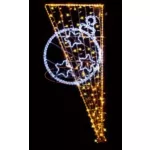   TRONIX D 456A-K LED kültéri dekoráció, konzolos, 1,90x0,8 m, 65 W