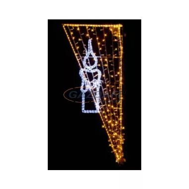 TRONIX D 458A-K LED kültéri dekoráció, konzolos, 1,90x0,8 m, 55 W