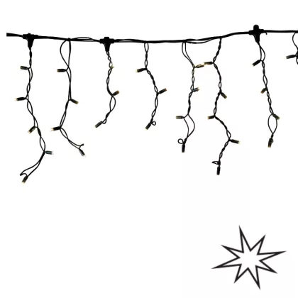   Tronix 007-029 PS230 fényfüggöny 2x0,4m 2400K WW+ & villogó CW 8/1 fekete vezeték