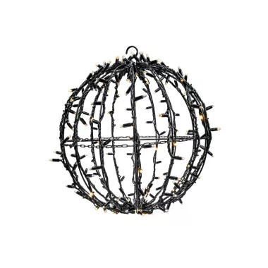 Tronix 571-017 3D LED dekor gömb 50cm fekete  2400K WW+ & villogó 2400K WW