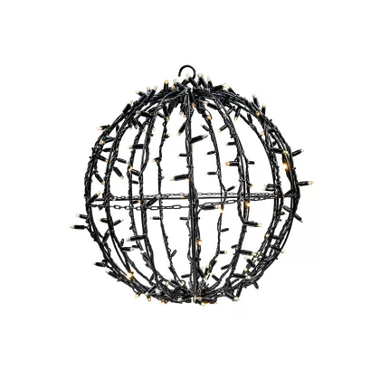   Tronix 571-017 3D LED dekor gömb 50cm fekete  2400K WW+ & villogó 2400K WW