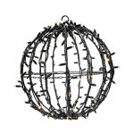   Tronix 571-027 3D LED dekor gömb 80cm fekete  2400K WW+ & villogó 2400K WW