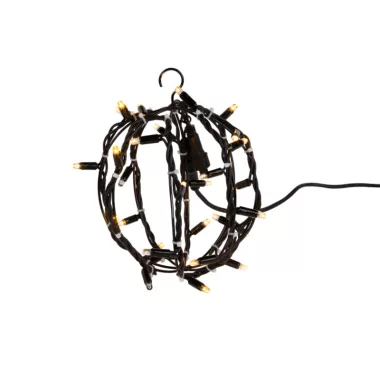 Tronix 571-078 3D LED dekor gömb 20cm fekete  3000K WW & villogó 3000K WW