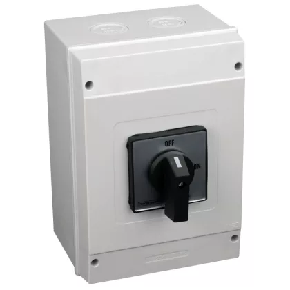   TRACON TS-80/3T65 Tokozott szakaszoló kapcsoló 400V, 50Hz, 80A, 3P, 22kW, 64×64mm, IP65