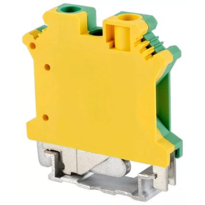   TRACON TSKA10JD Védővezető ipari sorozatkapocs, csavaros, sínre, zöld/sárga 0,5-10mm2, 76A