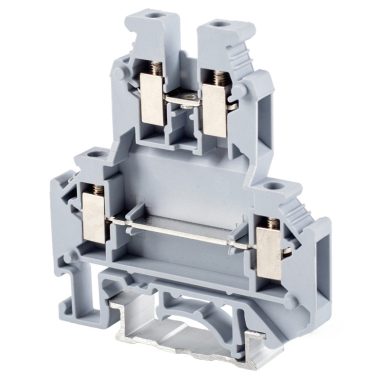 TRACON TSKA4/2 Emeletes ipari sorozatkapocs, csavaros, sínre, szürke 0,2-4mm2, 500VAC, 32A