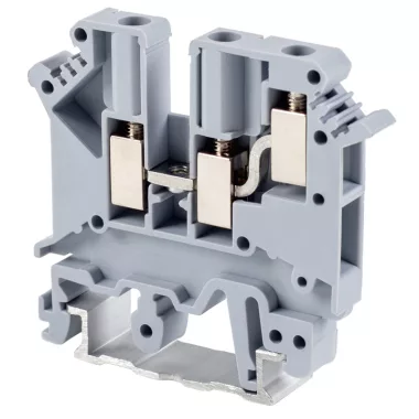 TRACON TSKA4/3 Háromkapcsos ipari sorozatkapocs, csavaros, sínre, szürke 0,2-4mm2, 500VAC, 32A