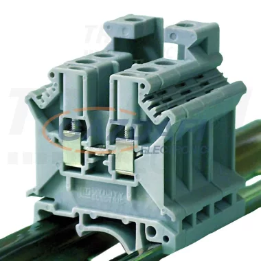 TRACON TSKA4/4 Négykapcsos ipari sorozatkapocs, csavaros, sínre, szürke 0,2-4mm2, 690VAC, 32A