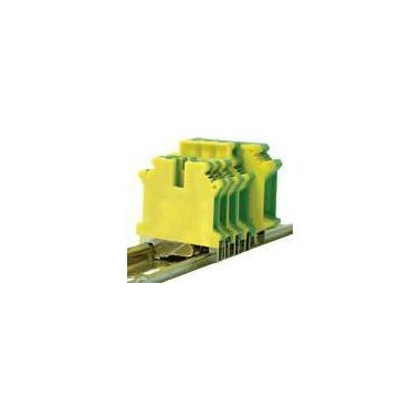 TRACON TSKA4JD Védővezető ipari sorozatkapocs, csavaros, sínre, zöld/sárga 0,2-4mm2, 41A