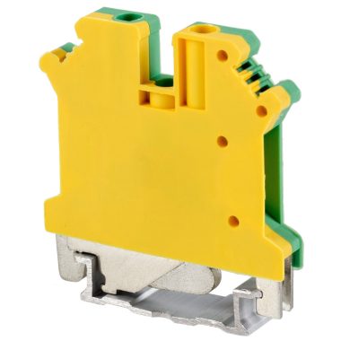 TRACON TSKA4JD Védővezető ipari sorozatkapocs, csavaros, sínre, zöld/sárga 0,2-4mm2, 41A