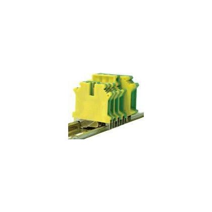  TRACON TSKA4JD Védővezető ipari sorozatkapocs, csavaros, sínre, zöld/sárga 0,2-4mm2, 41A