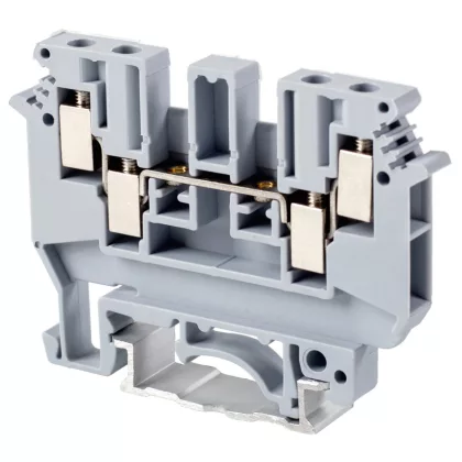   TRACON TSKA4/4 Négykapcsos ipari sorozatkapocs, csavaros, sínre, szürke 0,2-4mm2, 690VAC, 32A