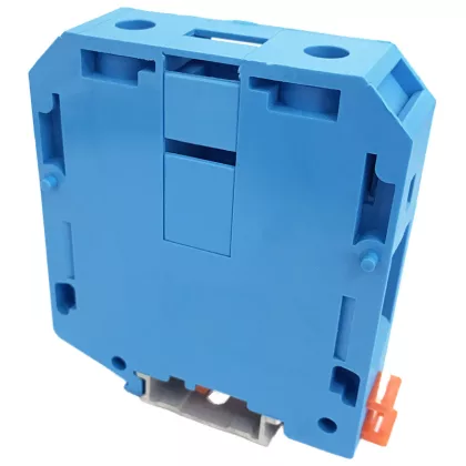 TRACON TSKA95-K Nullavezető ipari sorozatkapocs, csavaros, sínre, kék 25-95mm2, 1000VAC, 2 TRACON TSKA95-K Nullavezető ipari sorozatkapocs, csavaros, sínre, kék 25-95mm2, 1000VAC, 2