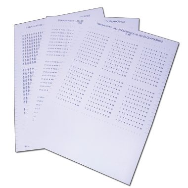 TRACON TSKAJ8-X1100 Jelölőmatrica J8 jelölőlapkához (1db A4-es ív) 56×X/01-X/01-X/03...X/100