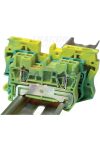 TRACON TSKB1_5JD Védővezető ipari sorozatkapocs, rugós, sínre, zöld/sárga