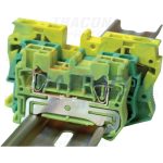   TRACON TSKB1_5JD Védővezető ipari sorozatkapocs, rugós, sínre, zöld/sárga