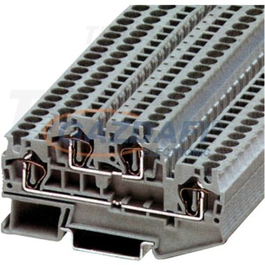 TRACON TSKB2/EK Emeletes ipari sorozatkapocs, rugós, sínre, kék 0,2-2,5mm2, 500VAC, 26A