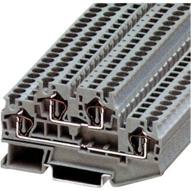 TRACON TSKB4/EK Emeletes ipari sorozatkapocs, rugós, sínre, kék 0,2-4mm2, 500VAC, 32A