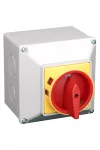 TRACON TSS-40/3T Tokozott biztonsági lakatolható szakaszoló kapcsoló 400V, 50Hz, 40A, 3P, 11kW, 64×64mm, IP44