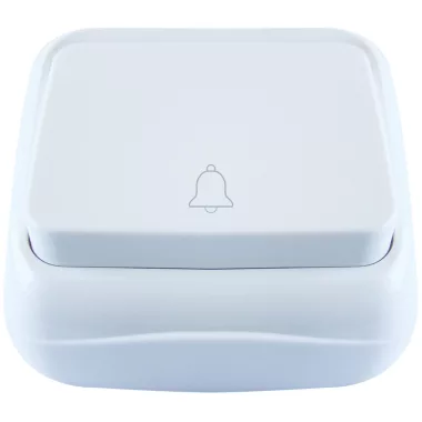 TRACON TTK-04B Falon kívüli nyomókapcsoló csengő jellel (tapétakapcsoló) 10AX/250VAC, IP20 (N101)