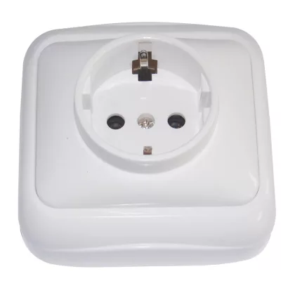   TRACON TTK-11 Falon kívüli csatlakozóaljzat (tapétakapcsoló) 16A/250VAC, IP20