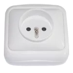   TRACON TTK-12 Falon kívüli csatlakozóaljzat, csapos (tapétakapcsoló) 16A/250VAC, IP20