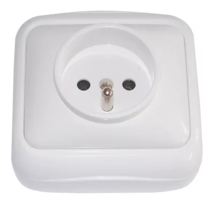   TRACON TTK-12 Falon kívüli csatlakozóaljzat, csapos (tapétakapcsoló) 16A/250VAC, IP20