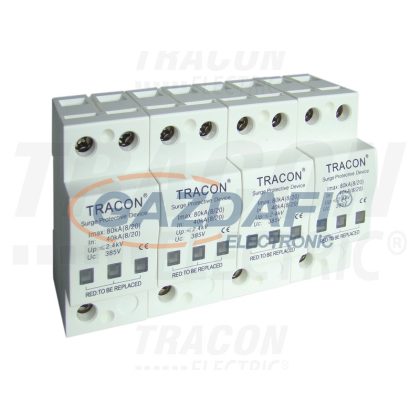   TRACON TTV-B440 Túlfeszültségvédő készülék, 2.-es típus 40kA, 4P