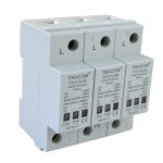 TRACON TTV1+2-80-3P AC/DC túlfeszültség levezető, 1+2-es típus, egybeépített 230/400 V, 50