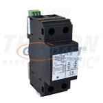   TRACON TTV1-50-2P AC villámáram levezető, 1-es típus, egybeépített 230/400 V, 50 Hz, 25/50 kA, 10/350 us, 2P
