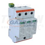   TRACON TTV2-20-3P AC túlfeszültség levezető, 2-es típus, cserélhető betéttel 230/400 V, 50 Hz, 10/20 kA (8/20 us), 3P