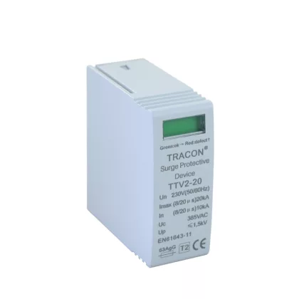 TRACON TTV2-40-DC-1000-M DC túlfszültség levezető betét 1000 VDC, 20/40 kA (8/20us)