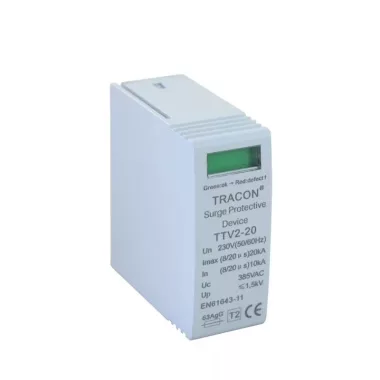TRACON TTV2-40-N-PE-M AC túlfeszültség levezető betét; 2-es típus
