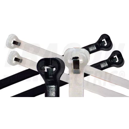 UV-álló fémnyelves kábelkötegelő, fekete