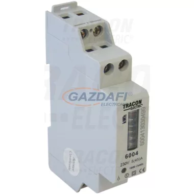 TRACON TVO-F1M-04 Elektromech. fogyasztásmérő közvetlen méréshez, egyfázisú 230V / 5 (45)A Pd=1W