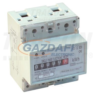 TRACON TVO-F1M1 Elektromechanikus fogyasztásmérő áramváltóhoz, egyfázisú 400V / 5A CT Pd=1W