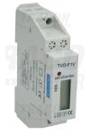 TRACON TVO-F1V LCD kijelzésű fogyasztásmérő közvetlen méréshez, egyfázisú 230V / 5 (32)A Pd=1W