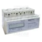   TRACON TVO-F3-2 fogyasztásmérő közvetlen méréshez, LCD, háromfázisú, 400V/20(100)A