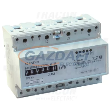 TRACON TVO-F3M2 Elektromech. fogyasztásmérő közvetlen méréshez, háromfázisú