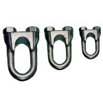TRACON U09 Sodronyszorító bilincs, U profil, acél+temperált öntvény d=8-9mm, M8