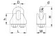 TRACON U11 Sodronyszorító bilincs, U profil, acél+temperált öntvény d=10-11mm, M8