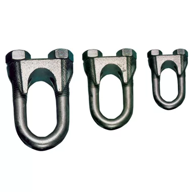 TRACON U22 Sodronyszorító bilincs, U profil, acél+temperált öntvény d=19-22mm, M12