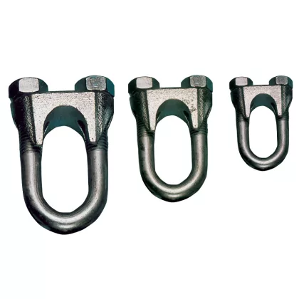 TRACON U22 Sodronyszorító bilincs, U profil, acél+temperált öntvény d=19-22mm, M12