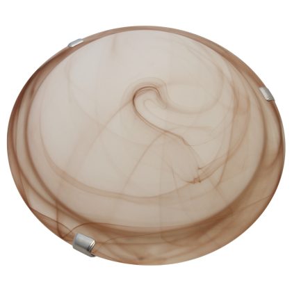 TRACON UFO-1-B Üveg mennyezeti UFO lámpatest, bézs 230V, 50Hz, E27, max.1×60W, D=300 mm