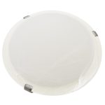TRACON UFO-1-F Üveg mennyezeti UFO lámpatest, fehér 230V, 50Hz, E27, max.1×60W, D=300 mm