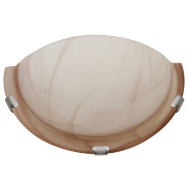 TRACON UFO-F-B Üveg oldalfali fél UFO lámpatest, bézs 230V, 50Hz, E27, max.1×60W, D=300 mm