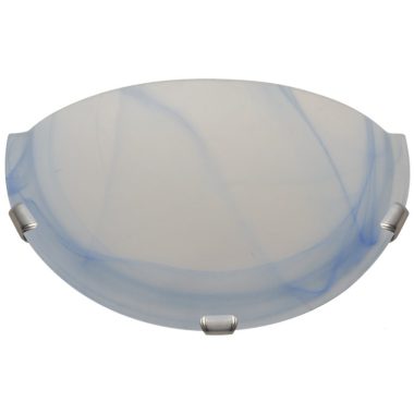 TRACON UFO-F-K Glass side wall half UFO luminaire, blue 230V, 50Hz, E27, max.1 × 60W, D = 300 mm, EEI = A ++, A +, A, B, C, D, E