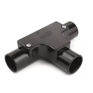 UNIVOLT 009640 HFIT 20 fekete halogénmentes T-idom fedéllel