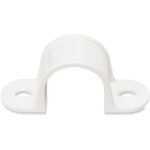   UNIVOLT 041836 HFS 50 halogénmentes csőszorító kengyel, két helyen rögzíthetö, fehér